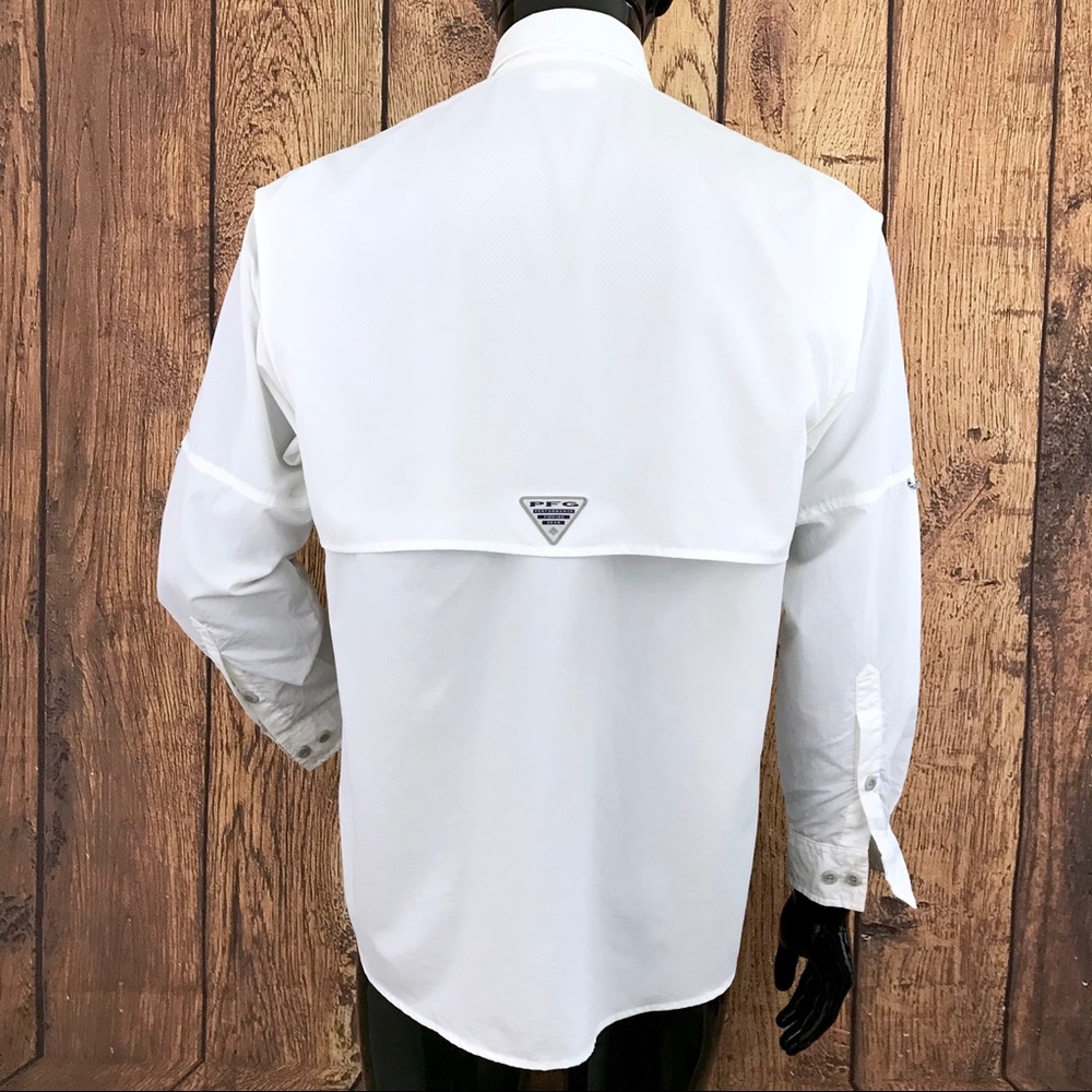 Columbia PFG men’s small white fishing shirt - Picture 2 of 8